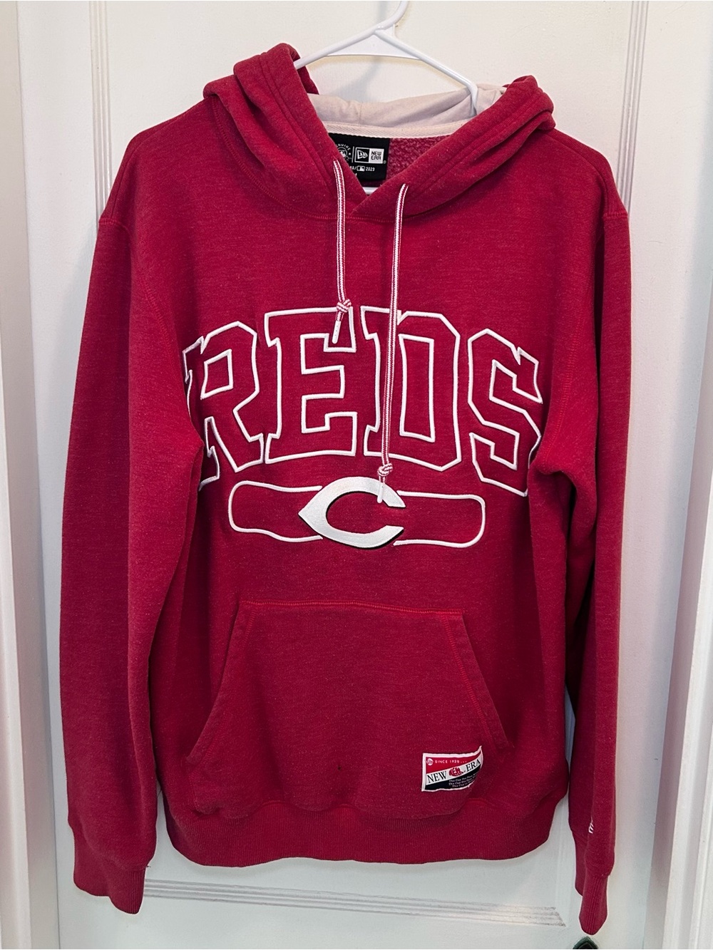 New Era Cincinnati Reds Baseball MLB Baseball Red Pullover Hoodie Men’s M